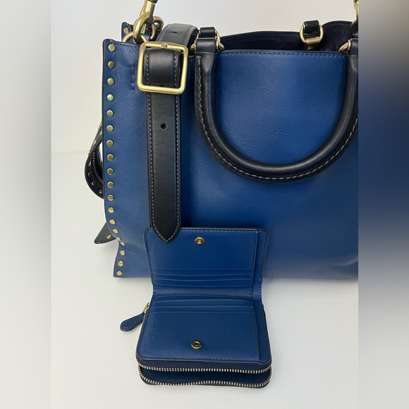 Coach Rogue 30 In Rivets & Wallet Set. Jennifer Lopez Collectors Special Edition - Picture 12 of 16